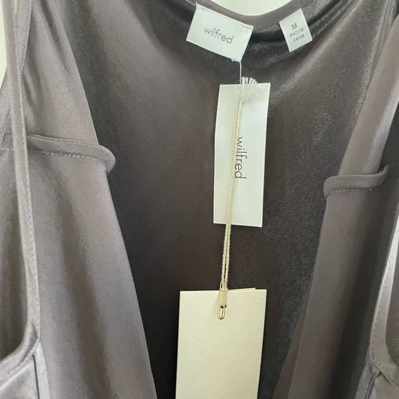 Aritzia Wilfred Only Slip Dress Midi - Mocha Brown - M - Picture 3 of 3